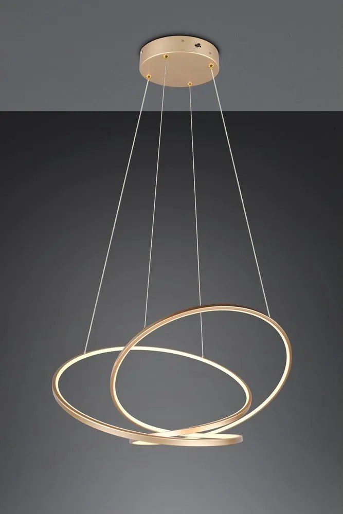 LED затъмняващо се висящо осветително тяло златно Darvin – Trio