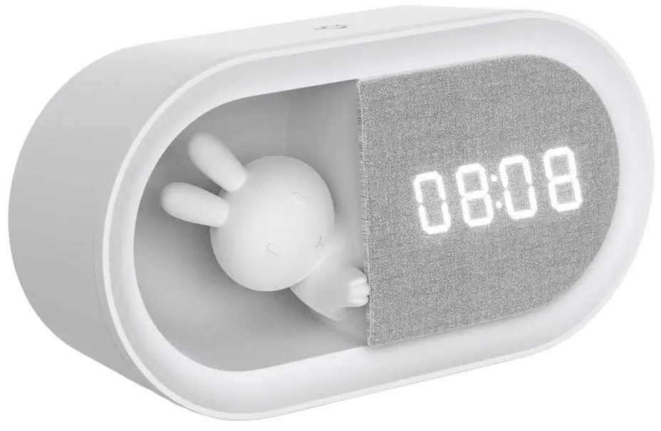 LED нощна лампа с будилник BUNNY LED/1,2W/5V 3000K, регулируема