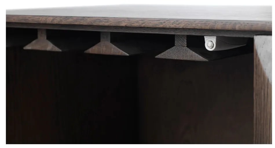 Тъмнокафяв скрин 90x130 cm Latina – Unique Furniture