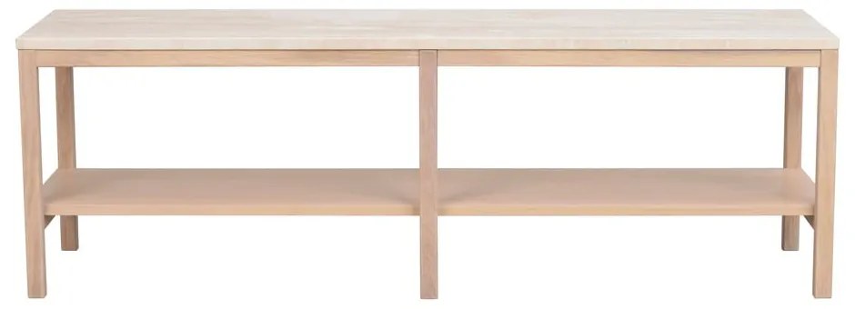 Бяла конзолна маса с каменен плот 140x40 cm Orwel - Rowico