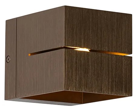 Интелигентна стенна лампа тъмно бронз 9.7 см с Wi-Fi G9 - Transfer Groove