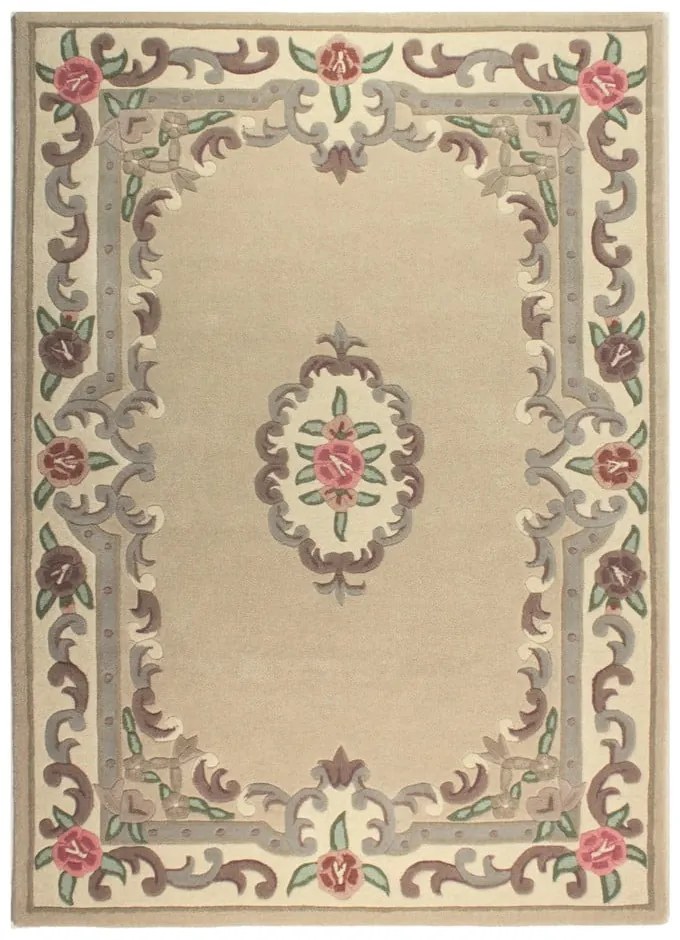 Бежов вълнен килим , 120 x 180 cm Aubusson - Flair Rugs