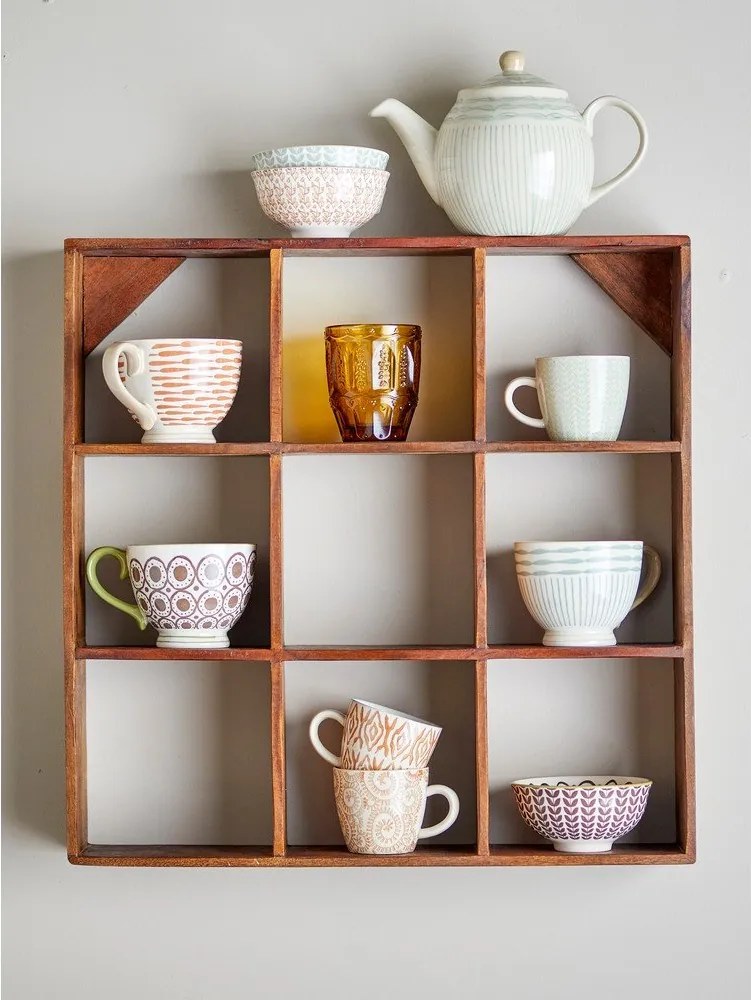 На няколко нива стенен рафт от рециклирано дърво в естествен цвят 53 cm Tilo – Bloomingville