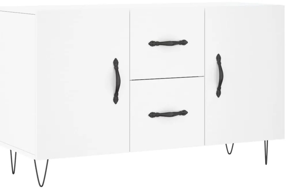 828164 vidaXL Сайдборд, бял, 100x36x60 см, инженерно дърво