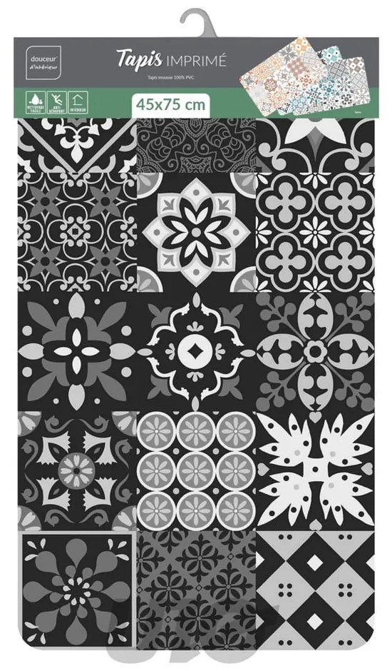 Черен килим от PVC 45x75 cm Salou – douceur d'intérieur