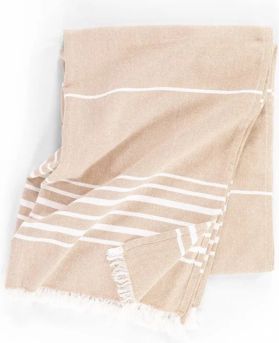 Бежово памучно одеяло 150x200 cm Solene – Tiseco Home Studio