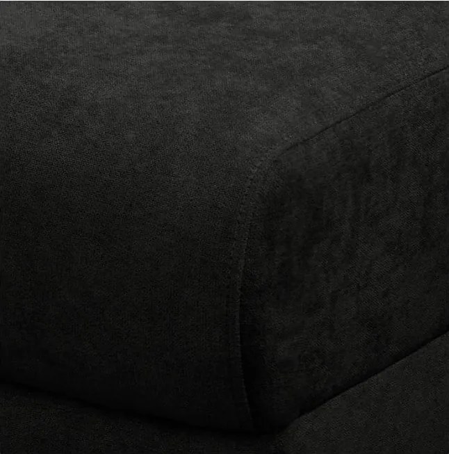 Черен ъглов диван (ляв ъгъл) Beata - Ropez