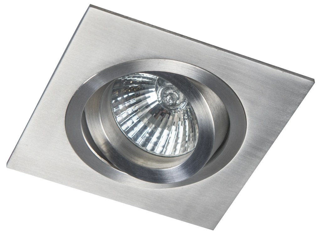 Комплект от 6 вградени прожектора стомана, накланящи се - Lock 1