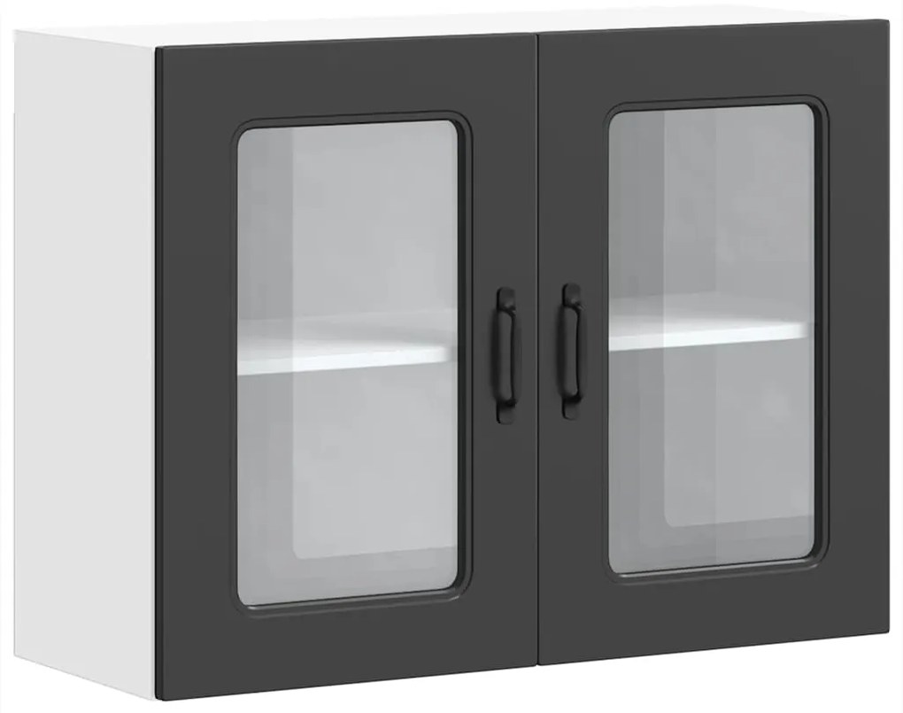 853608 vidaXL Кухненски стенен шкаф с стъклена врата, Kalmar, инженерно дърво