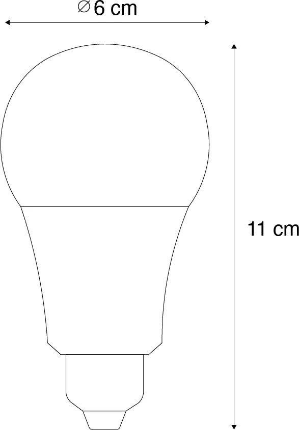 Комплект от 3 интелигентни E27 димируеми LED крушки A60 9W 806 lm 2700K-6500K вкл. Zigbee Smart Hub