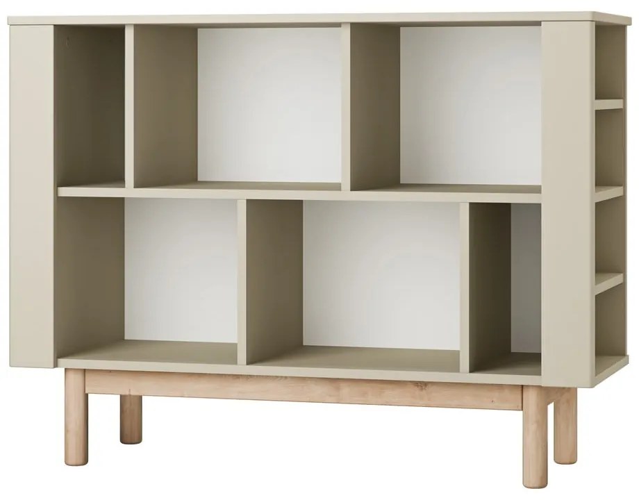 Бежов детски шкаф за книги 120x40 cm Miloo - Pinio