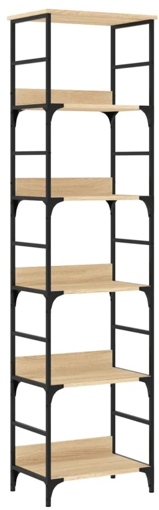 835280 vidaXL Библиотека, дъб Сонома, 50x33x188,5 см, инженерно дърво