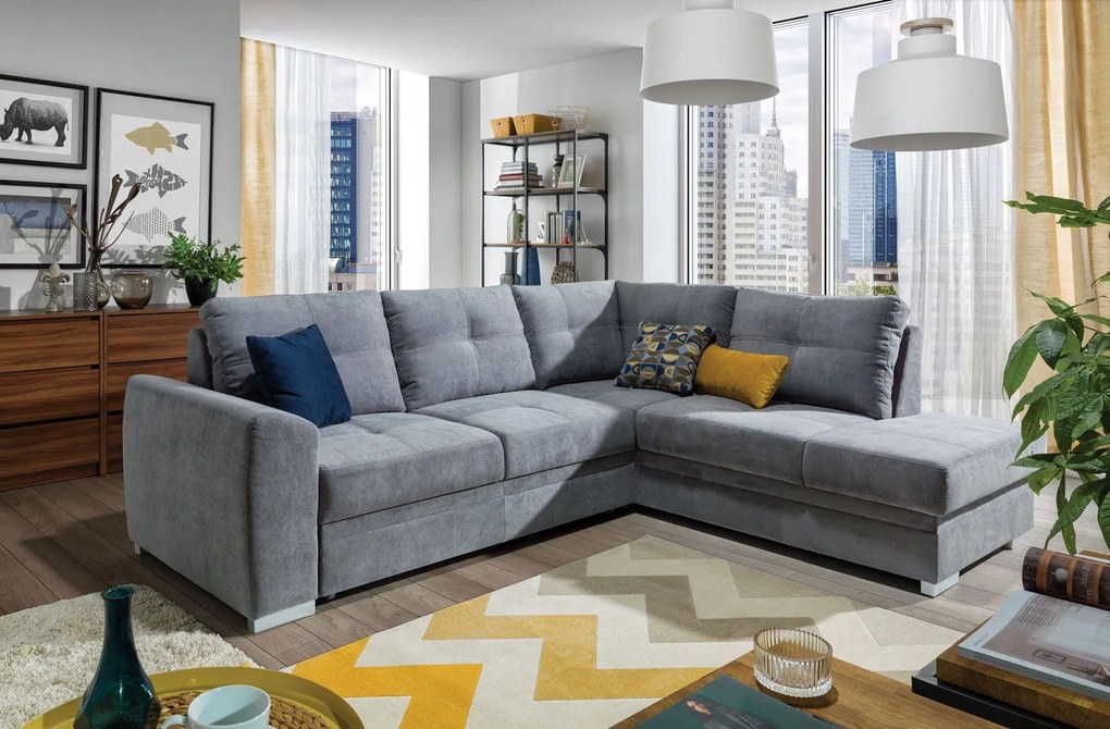 Ъглов диван Parma-Right-Gkri Skouro