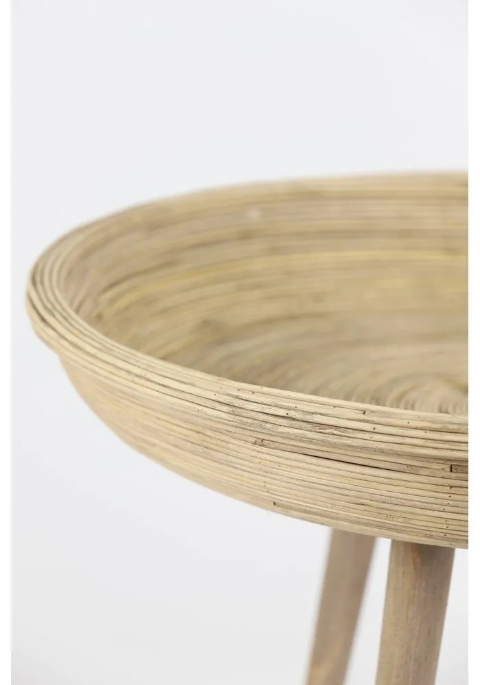 Ратанови кръгли странични масички в комплект от 2 бр. ø 56 cm Colon – Light &amp; Living