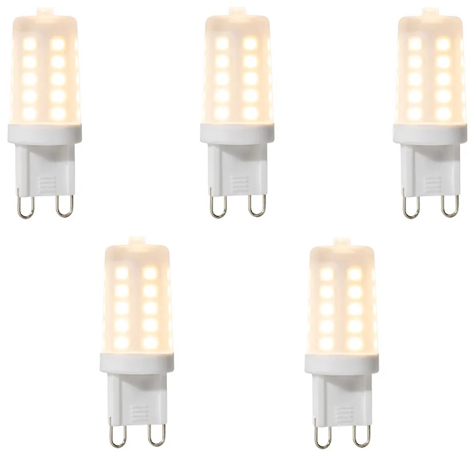 Комплект от 5 G9 димируеми LED крушки 3W 280 lm 2700K