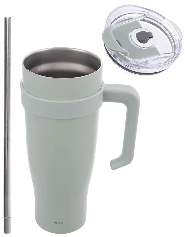 Светлозелена термочаша със сламка 1,2 l Termo – Orion