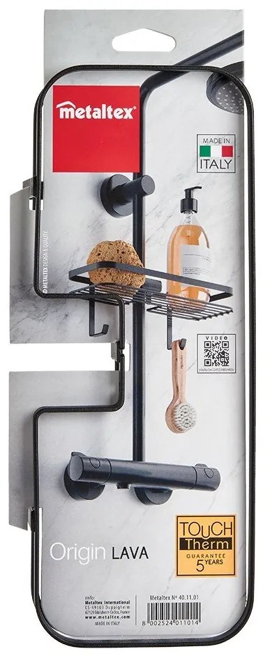 Черен рафт за баня Origin - Metaltex