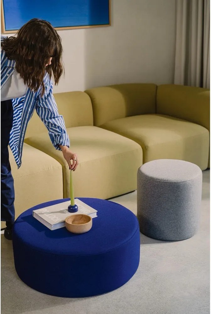 Синя вълнена табуретка Folk – noo.ma