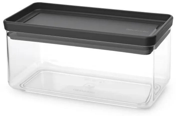 Кутия за съхранение Brabantia Tasty+ Stackable 1008873, 1.5 л, Силиконово уплътнение, Без BPA, Тъмносив