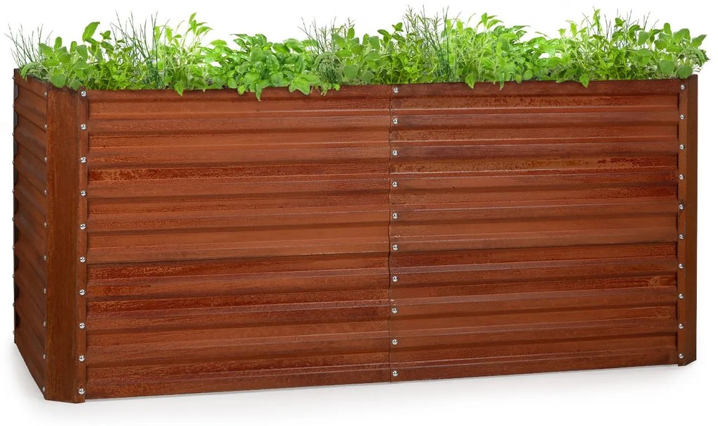 Blumfeldt Rust Grow, повдигната градинска леха, поцинкована стоманена повърхност, ръждив цвят