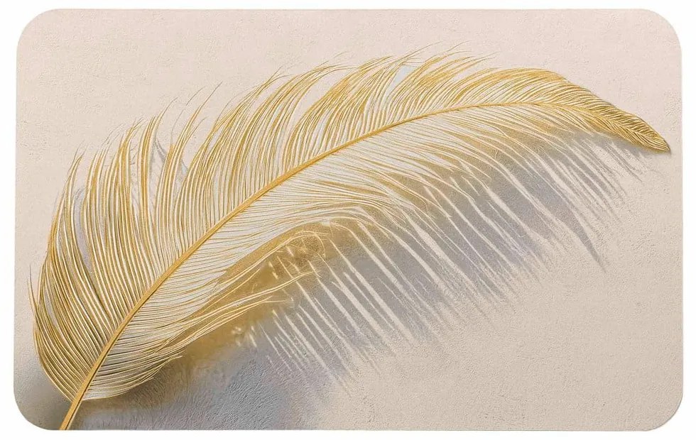 Светлокафяв килим за баня 50x80 cm Angelica – douceur d'intérieur