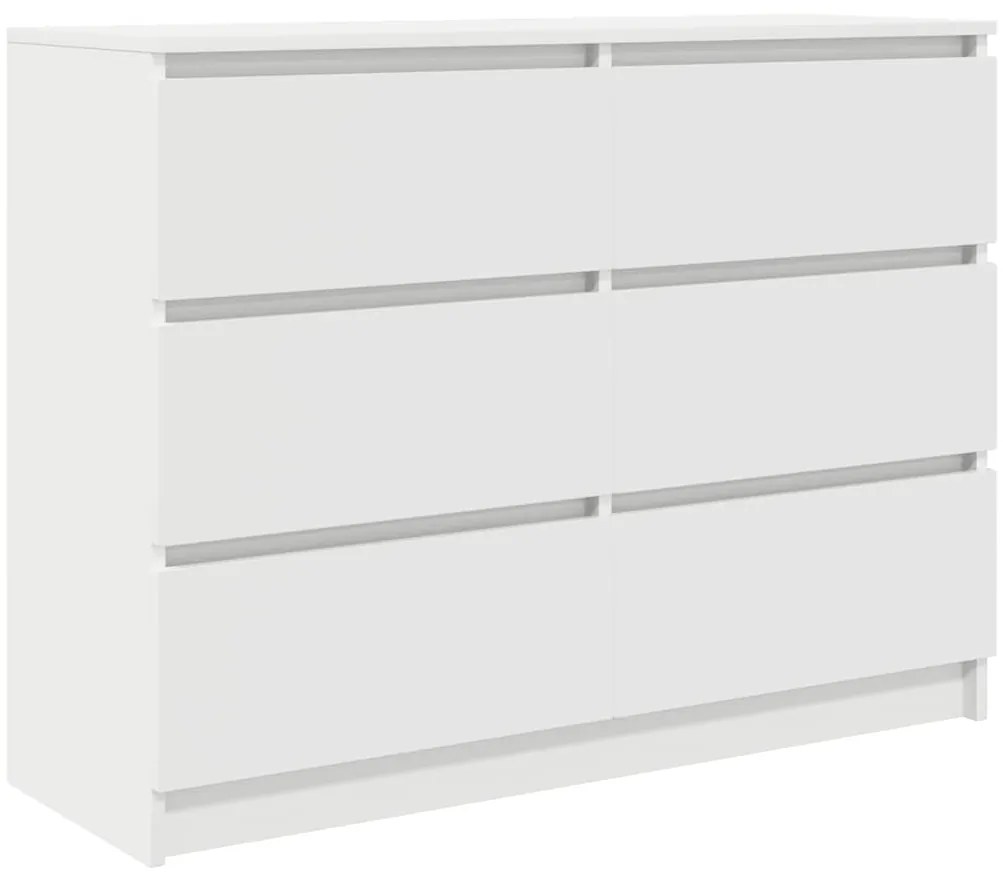 3328498 vidaXL Сайдборд, бял, 100x35x76 см, инженерно дърво