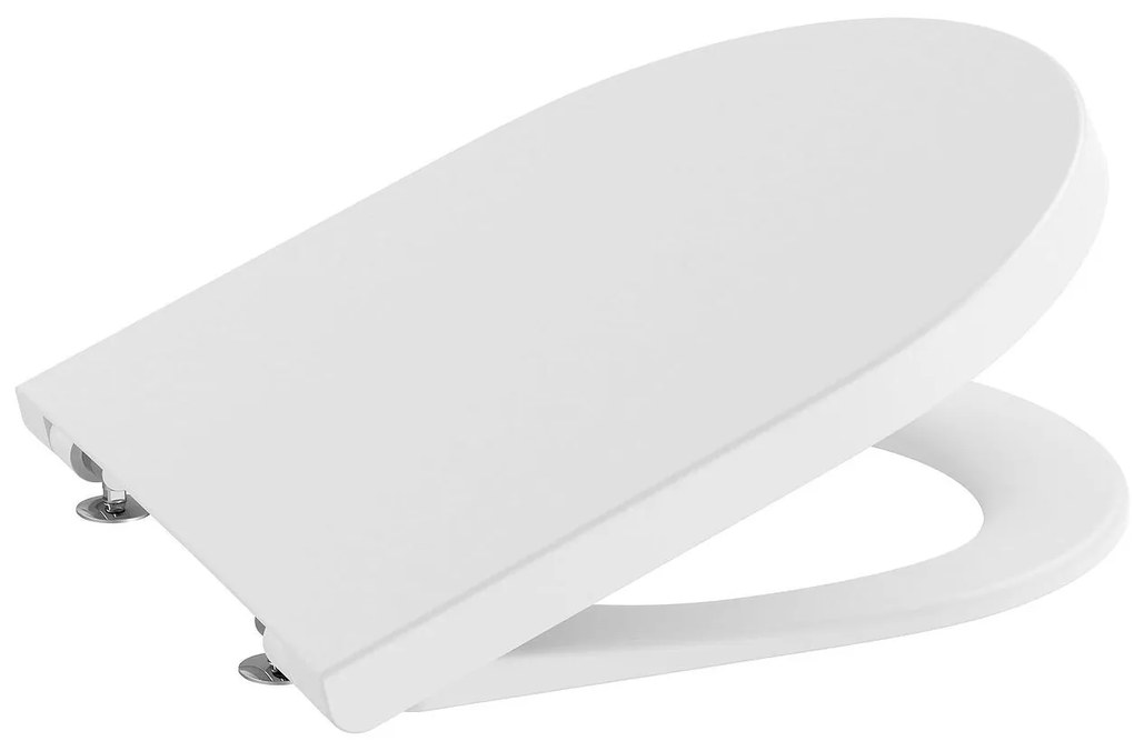 Седалка и капак, Roca, A80152C62B, ROUND, за компактна тоалетна чиния, със забавено падане