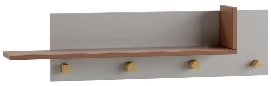 Светло сив/естествен стенен детски шкаф за дрехи Cube - Pinio