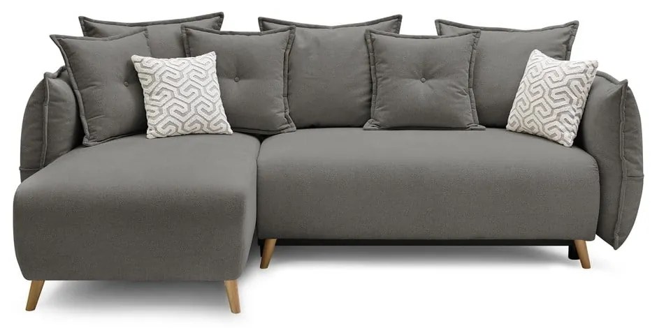 Светлосив разтегателен диван Nessa - Bobochic Paris