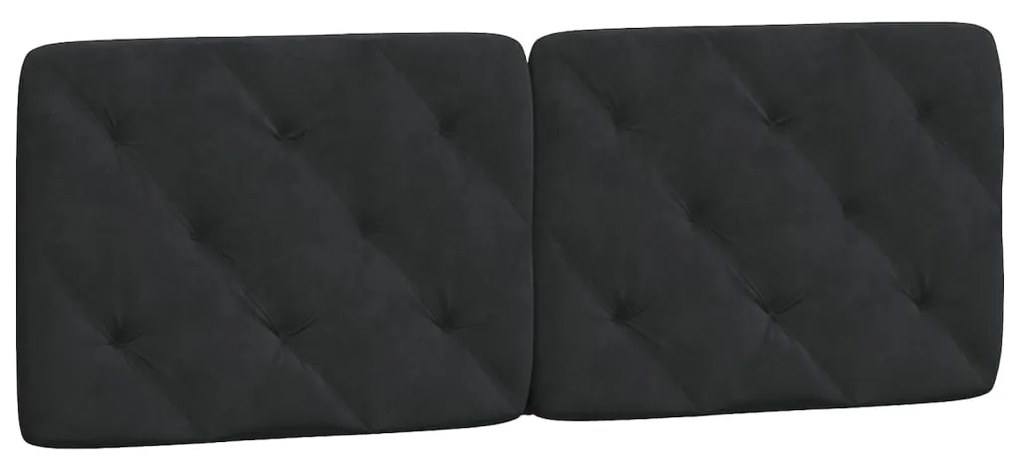374729 vidaXL Мека табла за легло, черна, 140 см, кадифе