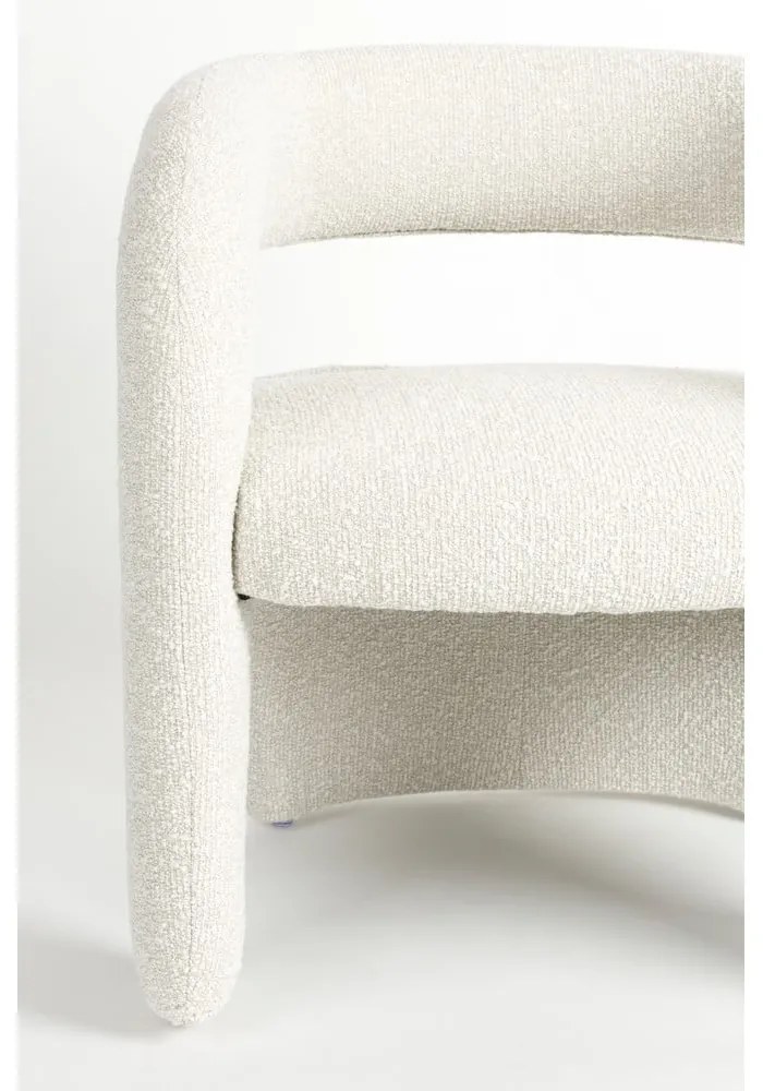 Бяло кресло от букле Nova – White Label