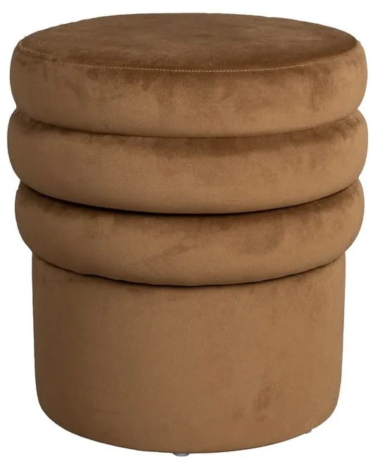Кафява кадифена табуретка Aditi – Dutchbone