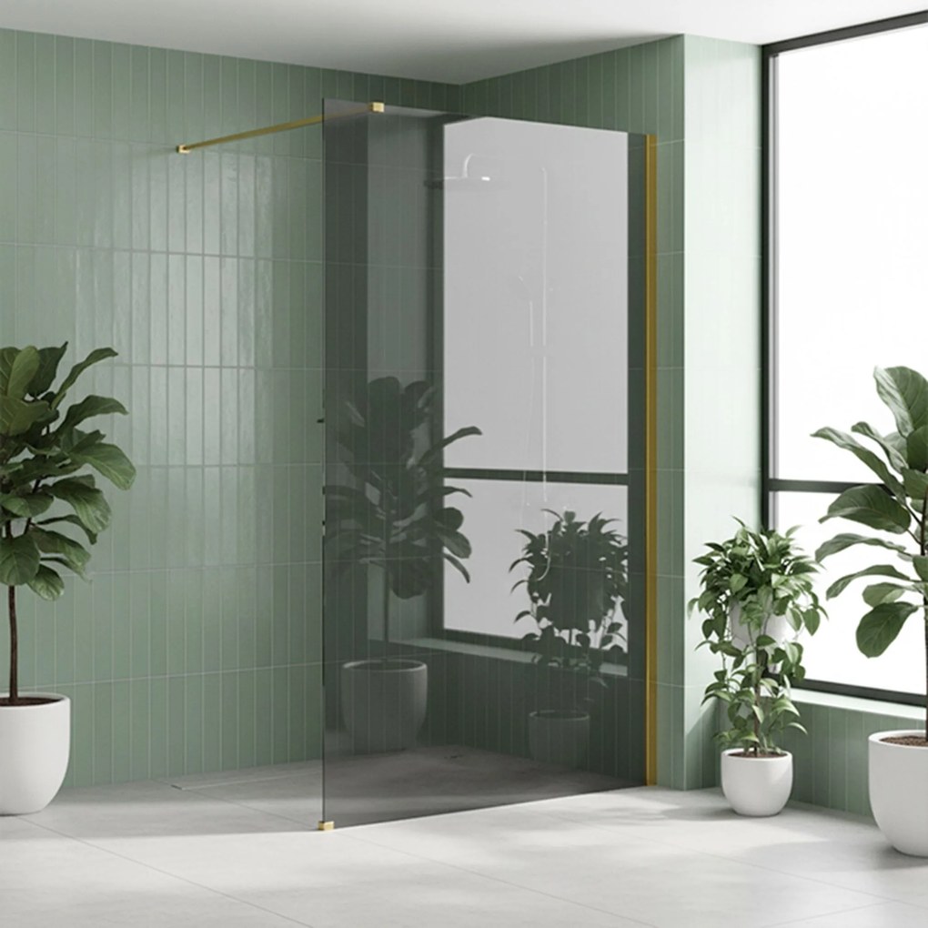 Параван за душ Rea Flexi Grey / Gold 120