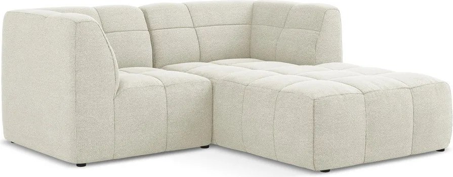 Бежов ъглов диван от прежда с примки от букле (десен ъгъл) Aloha – Makamii