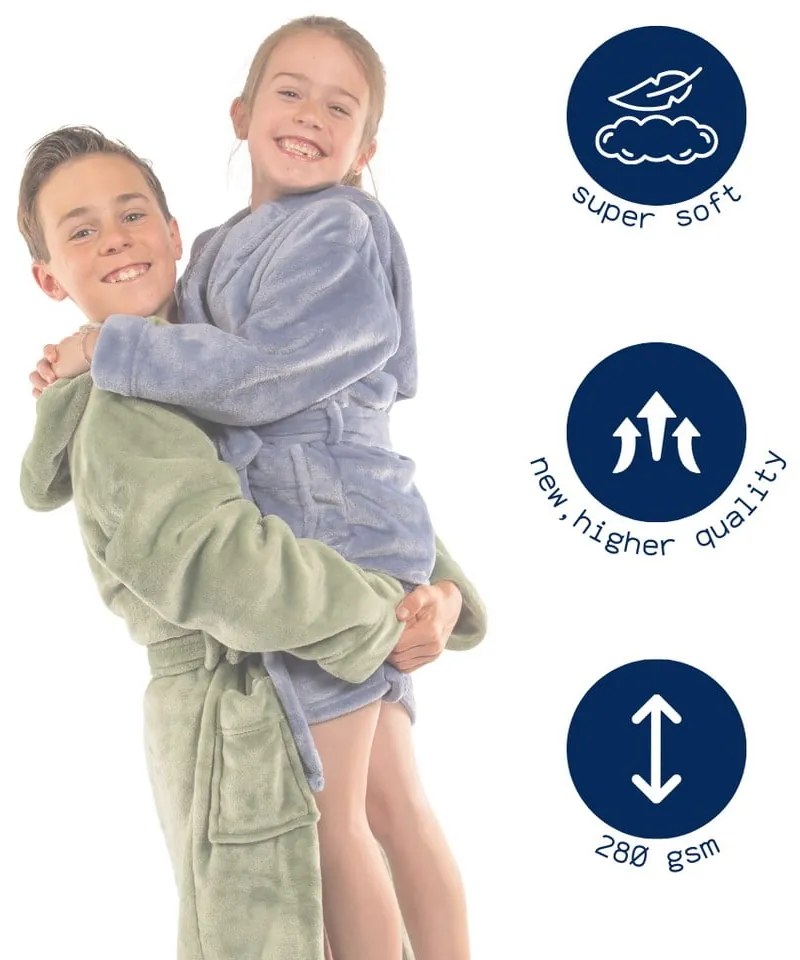 Синя детска хавлия от микроплюш Delux – Tiseco Home Studio