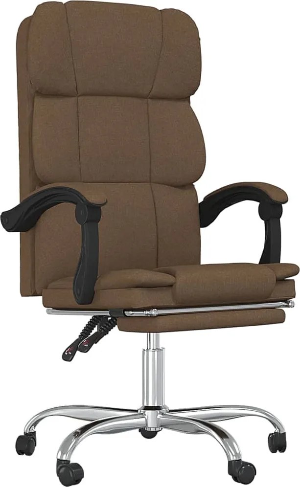 349626 vidaXL Наклоняем офис стол, кафяв, текстил