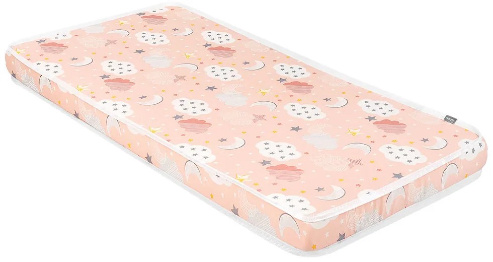 KIKKA BOO Матрак FANTASIA 60/120/9 см CLOUDS PEACH