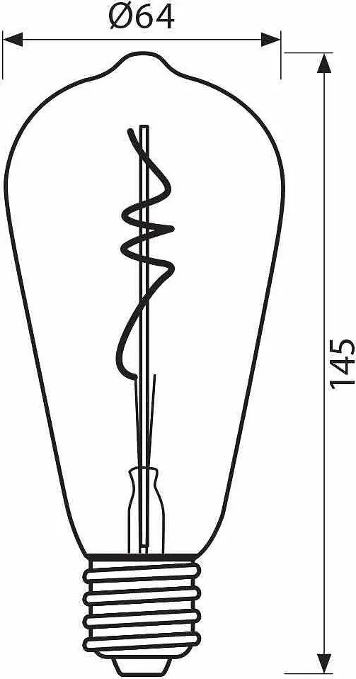 LED крушка VIVALUX FLICK SMOKE LED, 4W, E27, 1800К