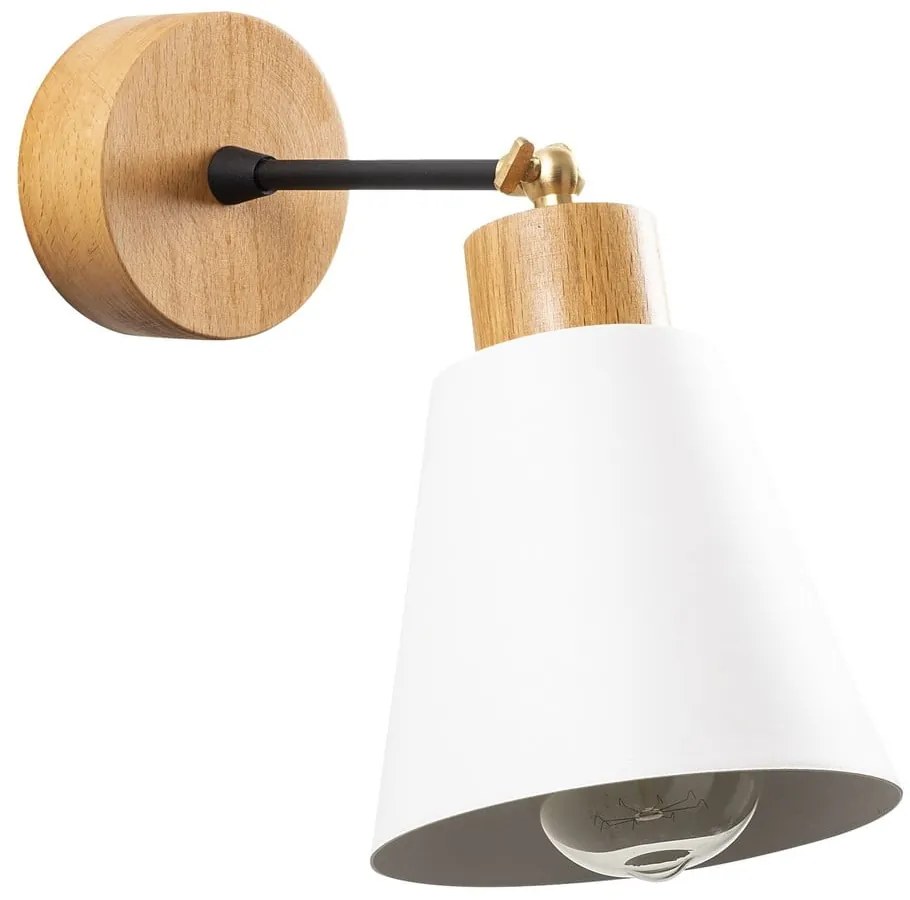 Бяла и естествена стенна лампа Manavgat – Opviq lights