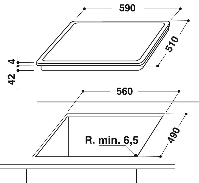 Керамичен плот за вграждане Whirlpool AKT 8090/NE, 6200W, 4 зони, 9 степени, Индикатори за остатъчна топлина, Таймер, Черен