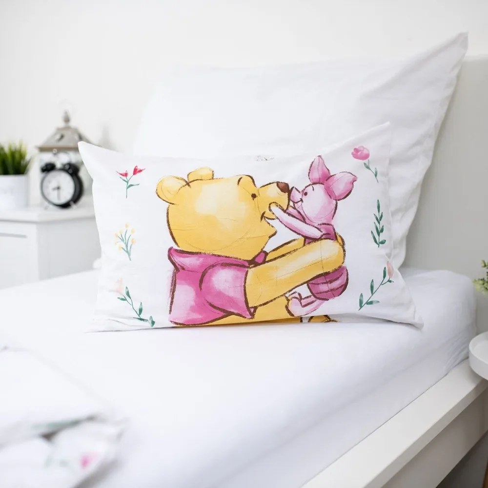 Памучно детско спално бельо за детско креватче 100x135 cm Winnie the Pooh "Pooh Hugs" – Jerry Fabrics