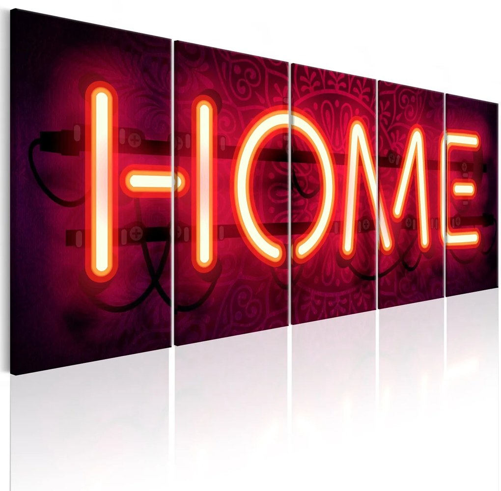 Печат върху платно - Home Neon 225x90