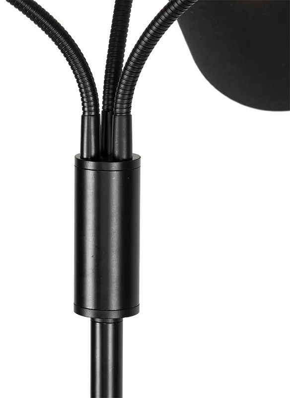 Модерна подова лампа черна 3-светлина - Carmen