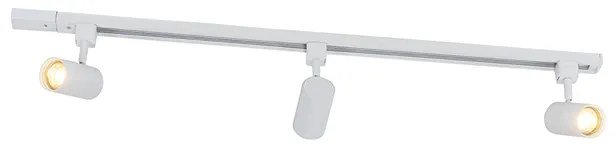 Интелигентна релсова осветителна система бяла 1-фазна 3-светлини вкл. Wifi GU10 - Iconic Jeana