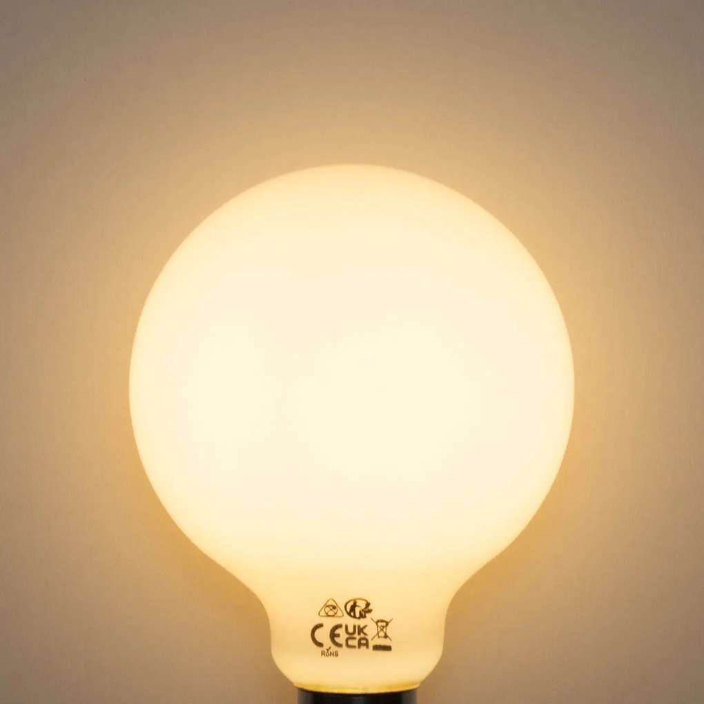 Комплект от 5 Димируема LED крушка E27 Опал G95 5W 450lm 2700K