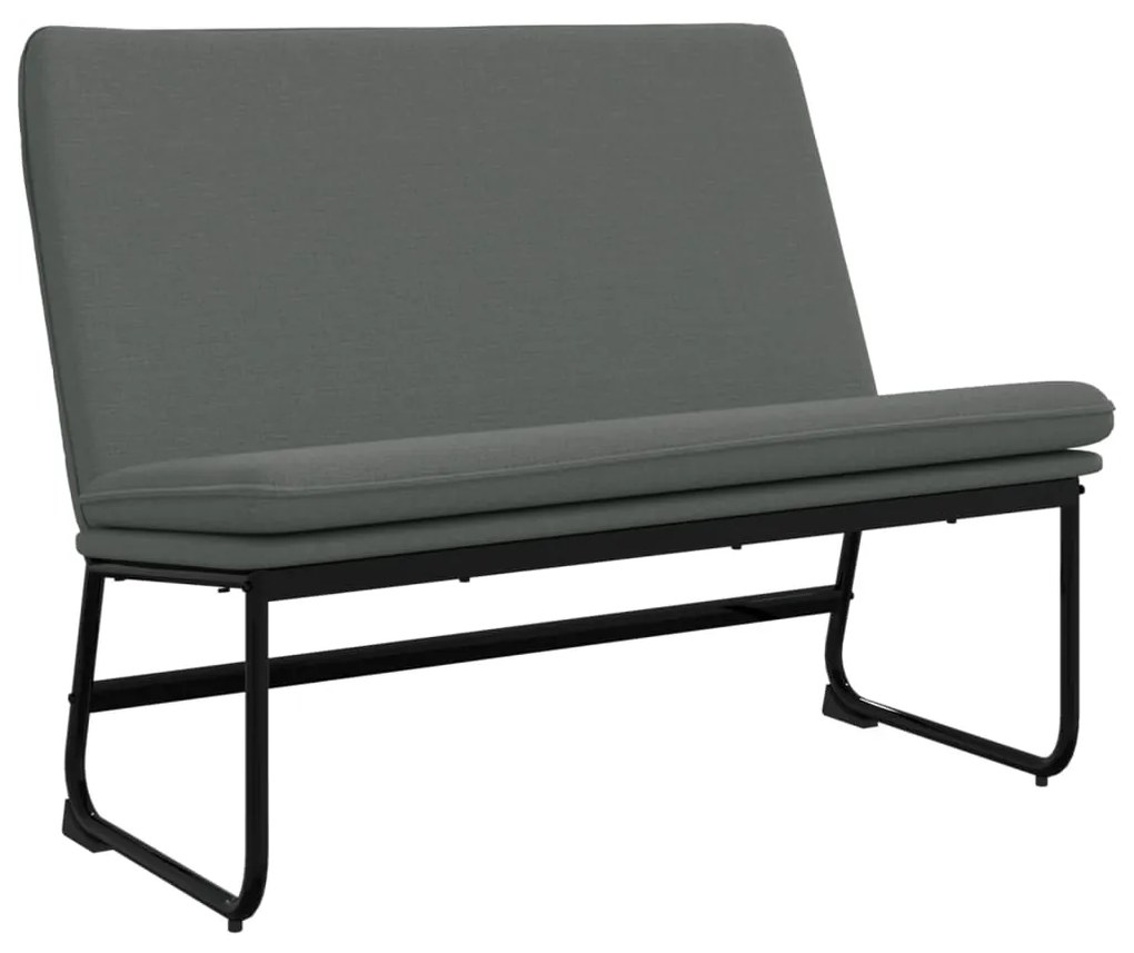 351322 vidaXL Пейка, тъмносива, 100x75x76 см, плат