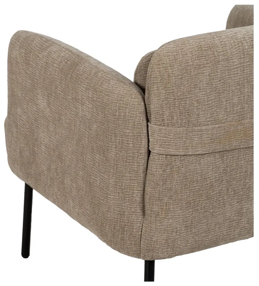 Бежово шенилово кресло Bind – Ixia