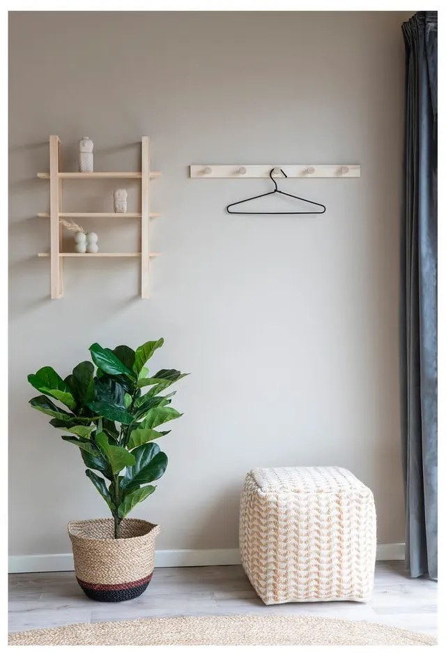 Стенна закачалка от тополова дървесина в естествен цвят Abano - House Nordic