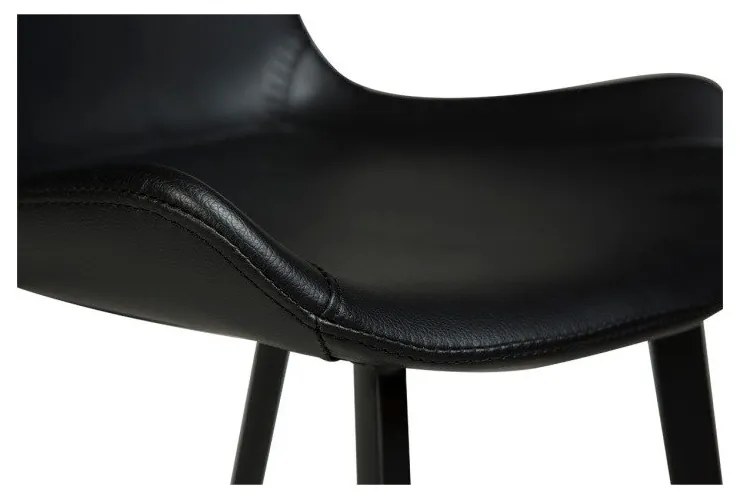 Бар стол от черна изкуствена кожа Hype - DAN-FORM Denmark