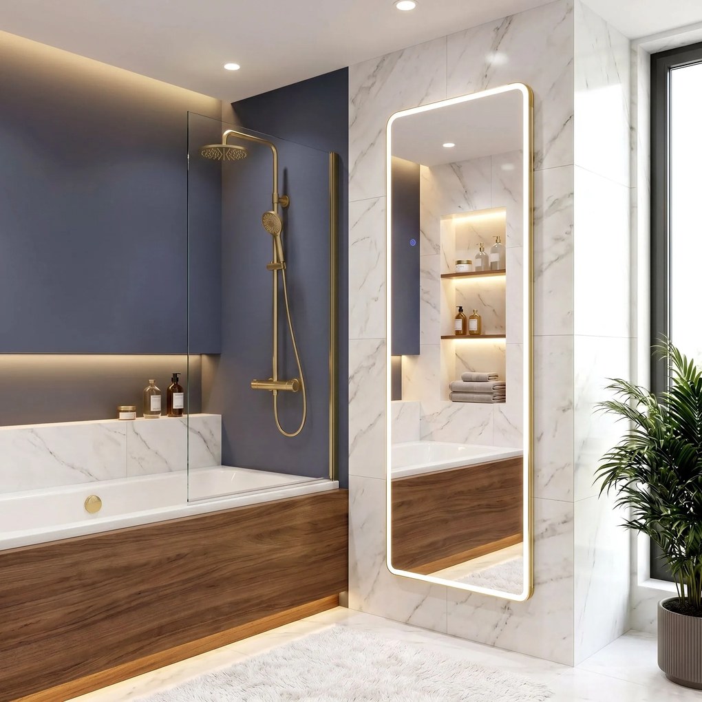 Огледало LED Classico 60x170cm Brush Gold